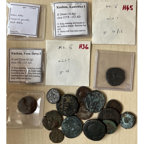 84 - A group of x36 Ancient Islamic coins, including bronze and silver, including x19 in 2x2s identified ... 