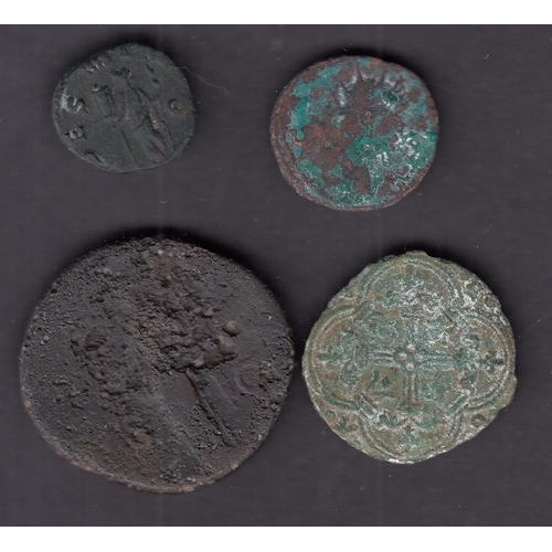 62 - A group of x16 Romano- British coins, including various Denarius, many recorded by P.A.S. with histo... 