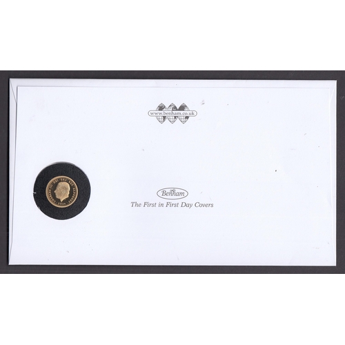 128 - Alderney 2024 gold proof full Sovereign, encapsulated in a FDC