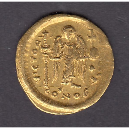 191 - Roman - Justinian I  Eastern Roman Emperor 527 to 565A.D., gold Solidus, weight 4.5g, in good condit... 