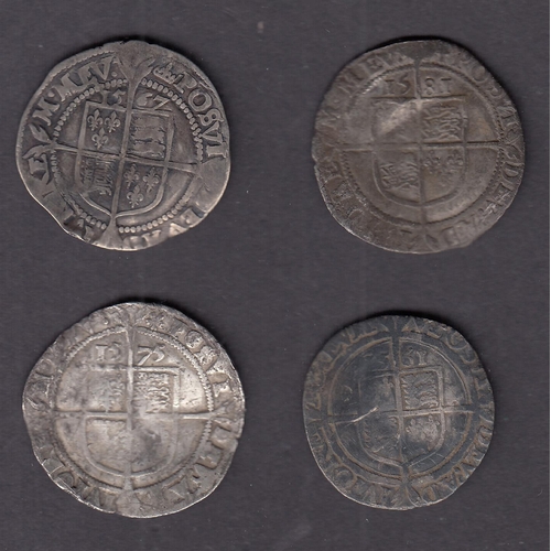 85 - A group of x4 English Elizabeth I silver Shillings from various mints in mixed condition