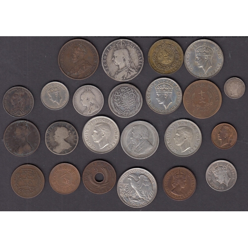 125 - A World coin accumulation of mainly circulated 20th Century coins plus odd banknote, including vario... 