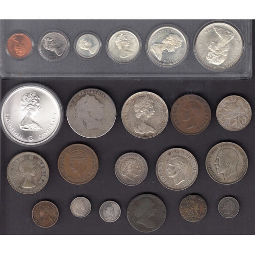 141 - An accumulation of mainly 20th Century World circulated coins, strength in UK QEII coins, noted UK 1... 