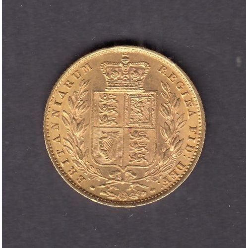 227 - UK 1857 gold full Sovereign, in good condition, salvaged from the Douro Cargo Shipwreck ‘The Royal M... 