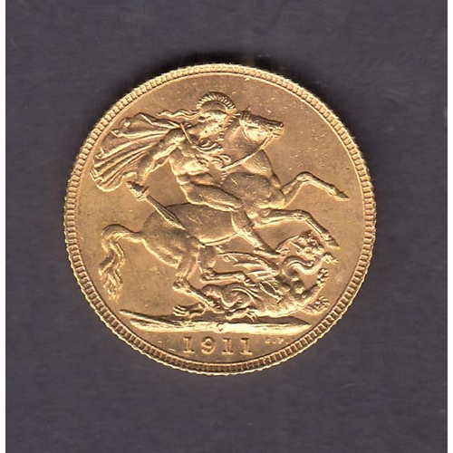 278 - UK 1911 gold full Sovereign, Mint Mark ‘C’ Ottawa, in good condition with CoA