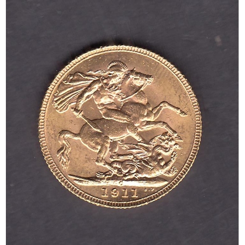 276 - UK 1911 gold full Sovereign, Mint Mark ‘C’ Ottawa, in good condition