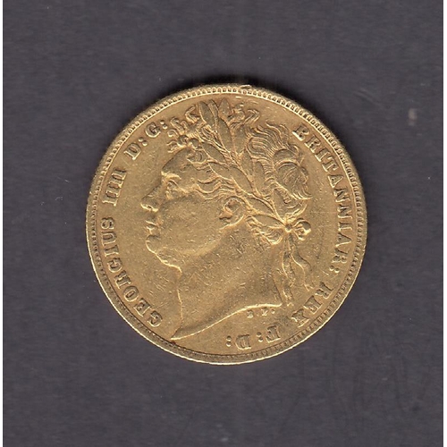 220 - UK 1821 gold full Sovereign, in good condition