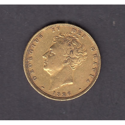 223 - UK 1826 gold full Sovereign, in good condition