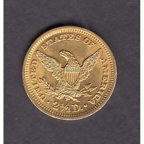 408 - USA 1906 gold $2.50 coin, in good condition