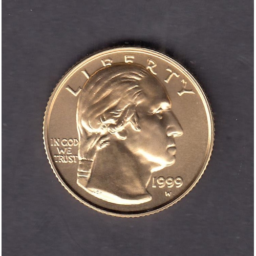 411 - USA 1999 gold $5 coin, in good condition with CoA