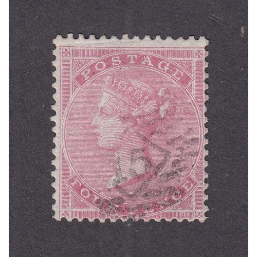 835 - 1855 Medium Garter 4d pale carmine on white paper fine used, Cat £500, SG64