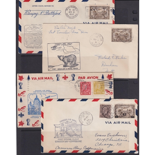 595 - Collection of around 120 First Flights on pages in binder from the 1920s/30s period, all different a... 