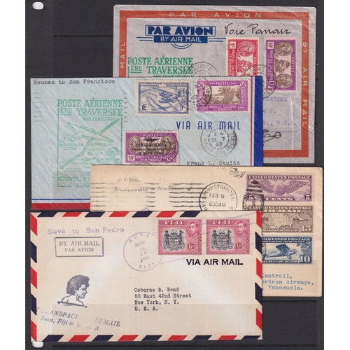 1178 - Collection of 138 USA First Flight covers, either to the USA, or from the USA to overseas destinatio... 