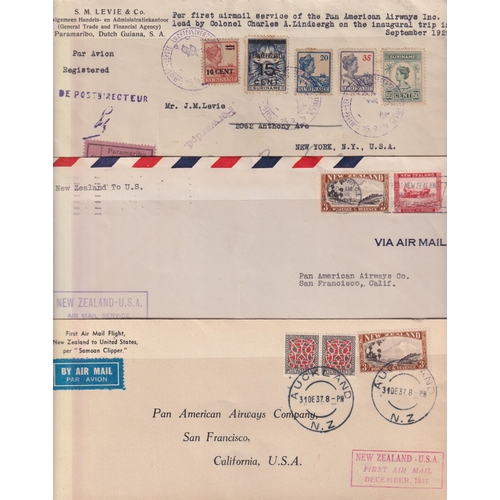 1178 - Collection of 138 USA First Flight covers, either to the USA, or from the USA to overseas destinatio... 