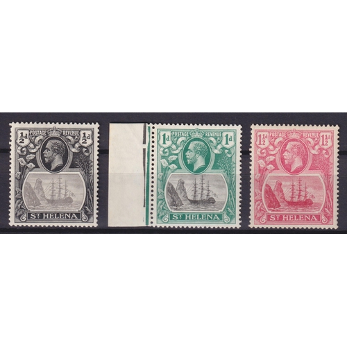 1146 - 1922 ½d grey and black, 1d grey and green (marginal) mint with characteristic streaky gum, plus 1½d ... 