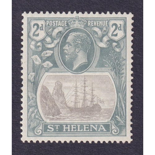 1152 - 1922 2d grey and slate mint, a fine example with the ‘Torn flag’ variety. Cat £325, SG100b