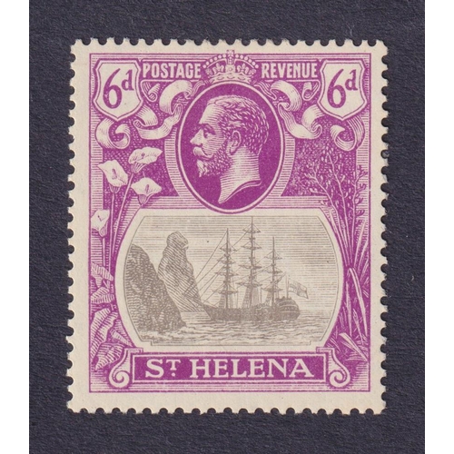 1159 - 1922 6d grey and bright purple mint with the ‘Cleft rock’ variety, Cat £275, SG104c