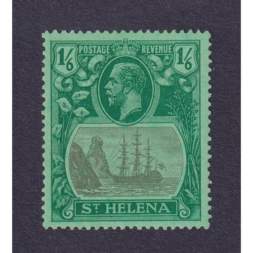 1161 - 1922 1/6d grey and green mint, a fine and lightly mounted example with the ‘Broken mainmast’ variety... 