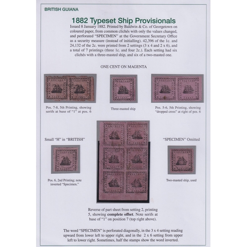 584 - 1862 Typeset Ship range on Hagner and page with 1c x17 comprising unused and used pairs (2), singles... 