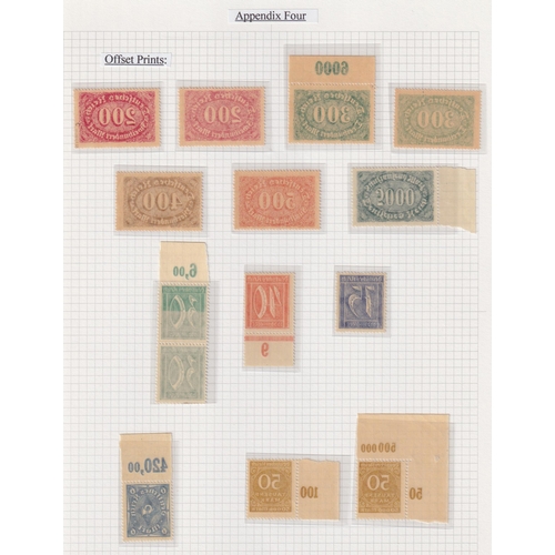 727 - 1923 mint collection of the inflation issues beautifully written up and presented on pages with mino... 