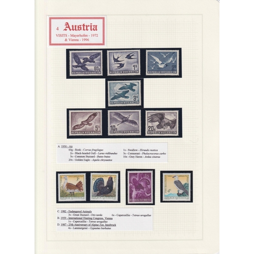 407 - Birds collection of mint sets and mini sheets from European countries housed in 5 Lighthouse albums,... 