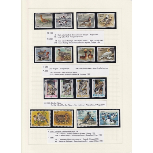 407 - Birds collection of mint sets and mini sheets from European countries housed in 5 Lighthouse albums,... 