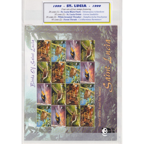 398 - Collection written up in 4 stock book with attractive ranges from Canada (mostly mini sheets), WWF s... 