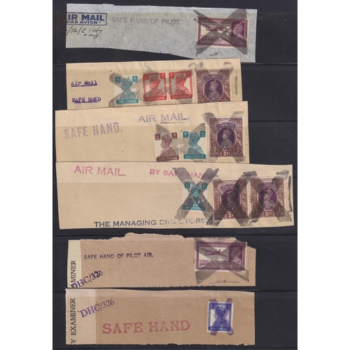 970 - WW2 accumulation of various KGVI issues tied killer ‘X’ cancels on piece, all ex-censored covers, pl... 