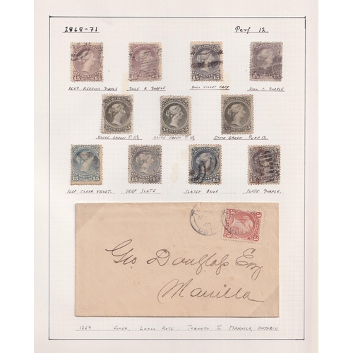 592 - Collection in 4 albums, some used QV including 1858 issues, a fine range of 1868/90 large heads (wit... 