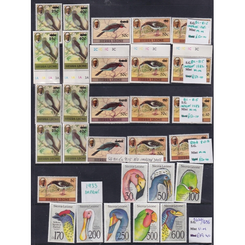 404 - Birds collection neatly presented on stock sheets in 8 binders, arranged (roughly) alphabetically, w... 