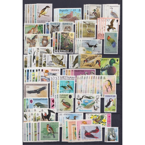 399 - Birds collection in large stock book, 48 pages of which are well filled many 100s of u/m sets, singl... 