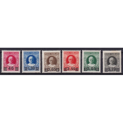 1185 - 1934 surcharged set of 6 values to 3L.70 on 10L mint, fine and scarce. Sottoriva Cert (and signed). ... 