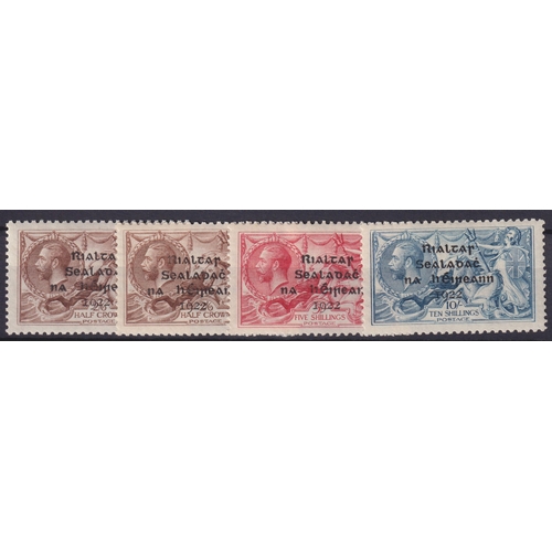 992 - 1922 accumulation on stock sheets with mint SG1/9, 17/21 (Seahorses), red and carmine o/pts, Thom se... 