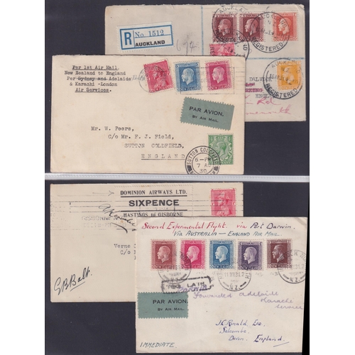 1052 - 1930/31 collection of 29 First Flight covers written up in packet, includes examples carried on stea... 