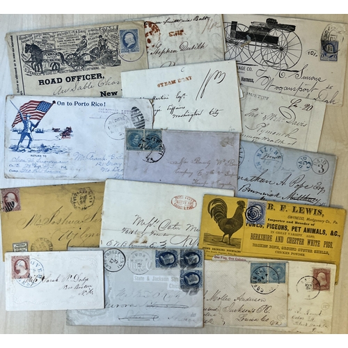 208 - A World Postal History accumulation of a few hundred 19th and 20th Century covers, strength in early... 