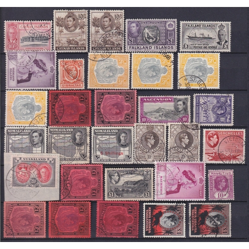 329 - A fine used collection of KGVI sets and part sets on pre-printed pages, noted Cayman Island set to 1... 