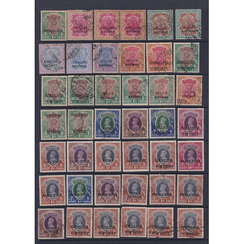 985 - A group of x42 Indian Convention high denominations from 1r to 10r, mixed including some tone spots,... 