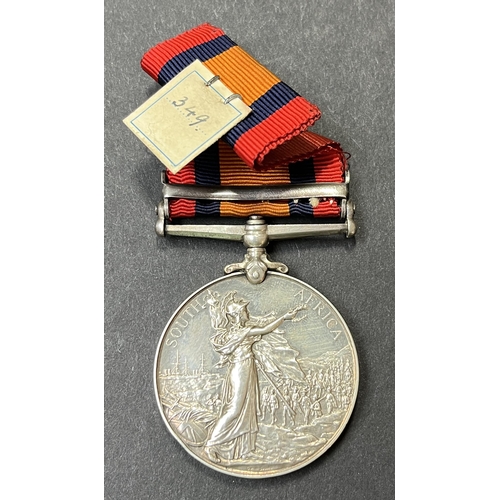 143 - UK 1899 Queen’s South Africa Medal, 1 bar Rhodesia, awarded to 838 TPR: R.GREENWOOD. S.RHOD:VOLS, in... 