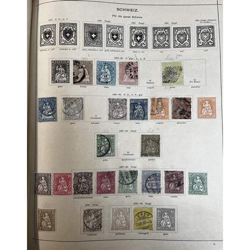 318 - A mint and used World stamp collection housed in a 1840-1898 pre-printed Schaubek album, with a smat... 