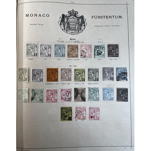 318 - A mint and used World stamp collection housed in a 1840-1898 pre-printed Schaubek album, with a smat... 