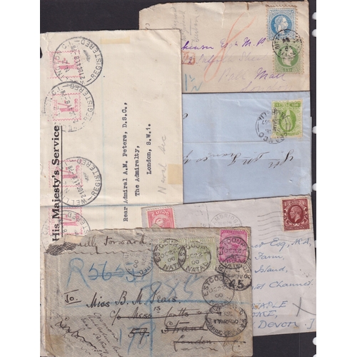 363 - A small collection of World 20th Century postal history, including Registered, Airmail and Censor co... 