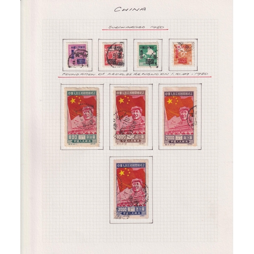 614 - A used collection of Peoples Republic of China stamp issues from 1949 to 1962 including many sets an... 