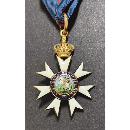 91 - UK Order of Saint Michael and Saint George, Companion, C.M.G. neck badge, silver-gilt and enamelled,... 