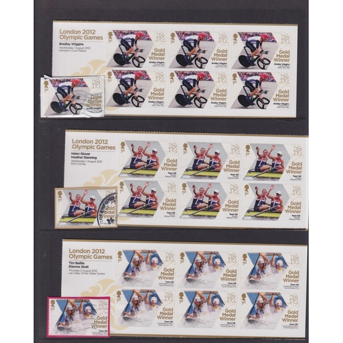 943 - A complete collection of 2012 Olympics and Paralympics Medal Winners mini sheets, face £390+