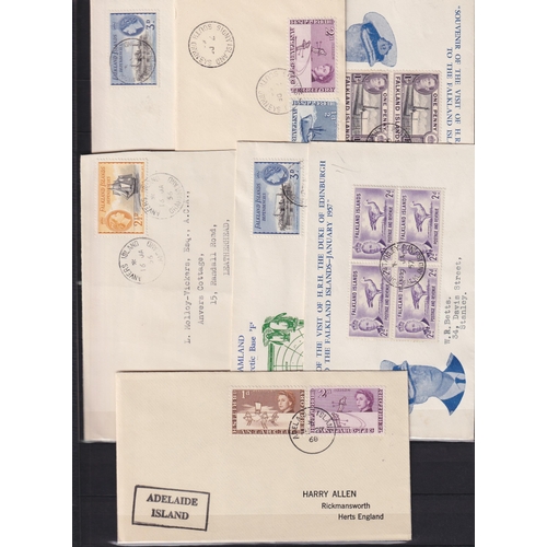 359 - A group of x60 mainly mid-20th Century British Commonwealth covers and FDCs, strength in South Atlan... 