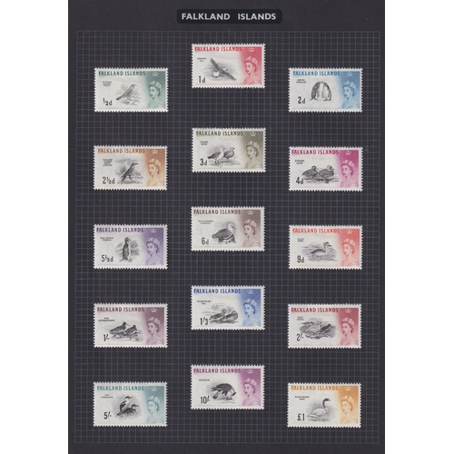 340 - A x2 volume mint and used British Commonwealth collection mainly mid period, noted Falkland Islands ... 