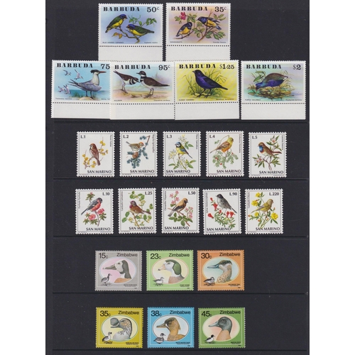 401 - A x3 volume mint and used collection on Birds from around the World, mainly collected in sets plus m... 