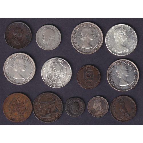 25 - A collection in an album of mainly 20th Century circulated coins, strength in QEII Canada including ... 