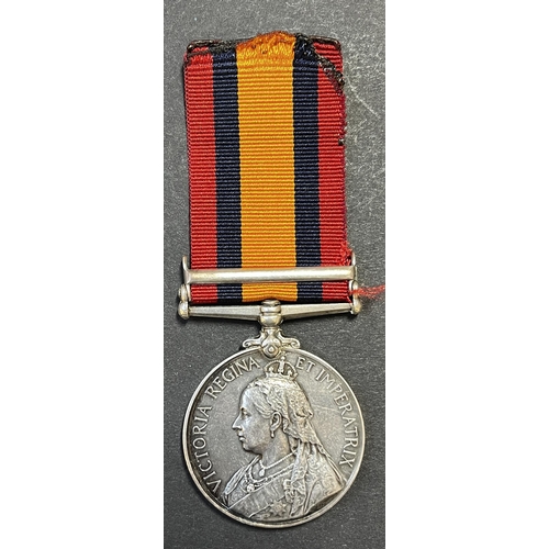 133 - UK 1899 Queen’s South Africa Medal, 1 bar Orange Free State awarded to 1320 PTE. A. ROBERTS. IMPL. L... 