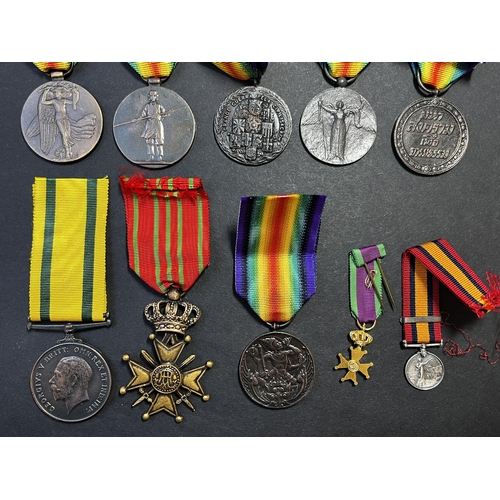 157 - A group of x15 reproduction War Medals including Victory Medals, QSA & Territorial Medal.